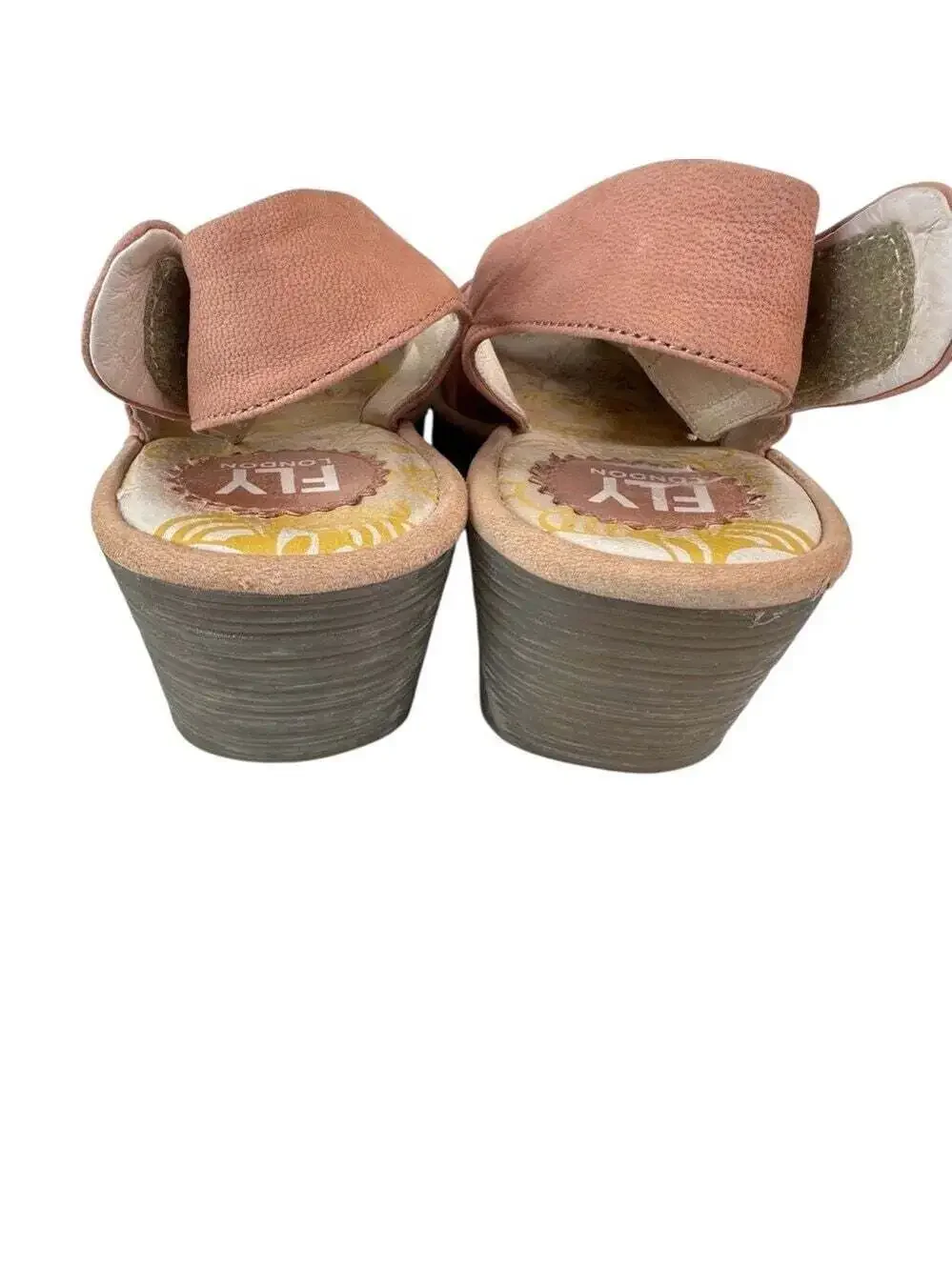 Fly London Yakin Slingback Wedge Sandals Leather Twist Front Platform EU 41